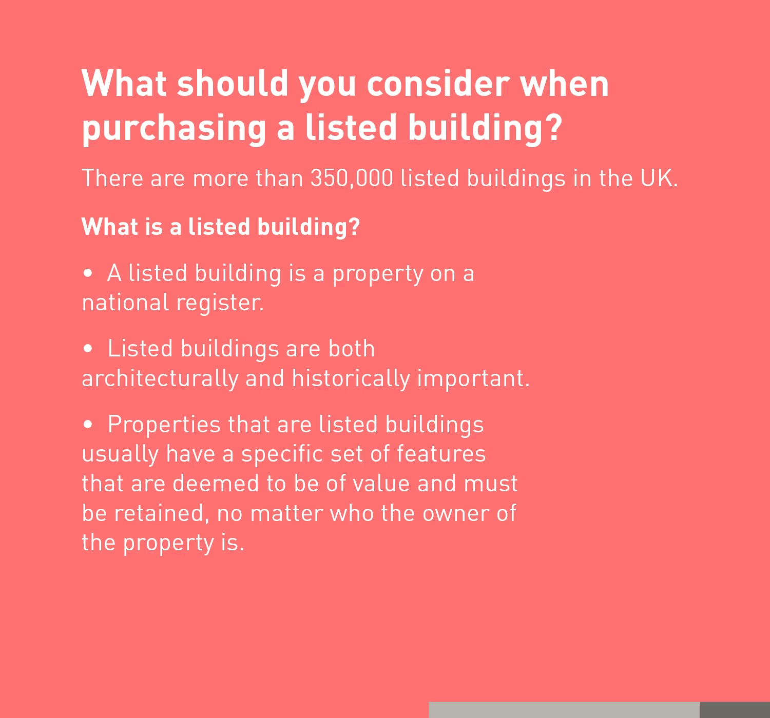 What to consider when purchasing a listed building