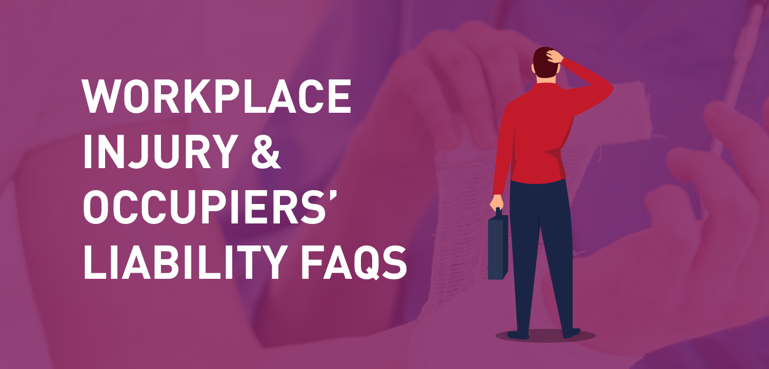 workplace injury and occupiers' liability infographic title
